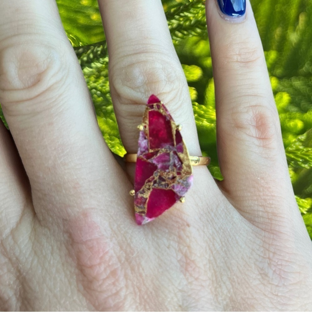 Ruby Jade Gold Ring